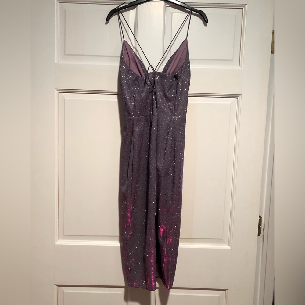NWT Entry Purple Shimmer Dress - Picture 8 of 12